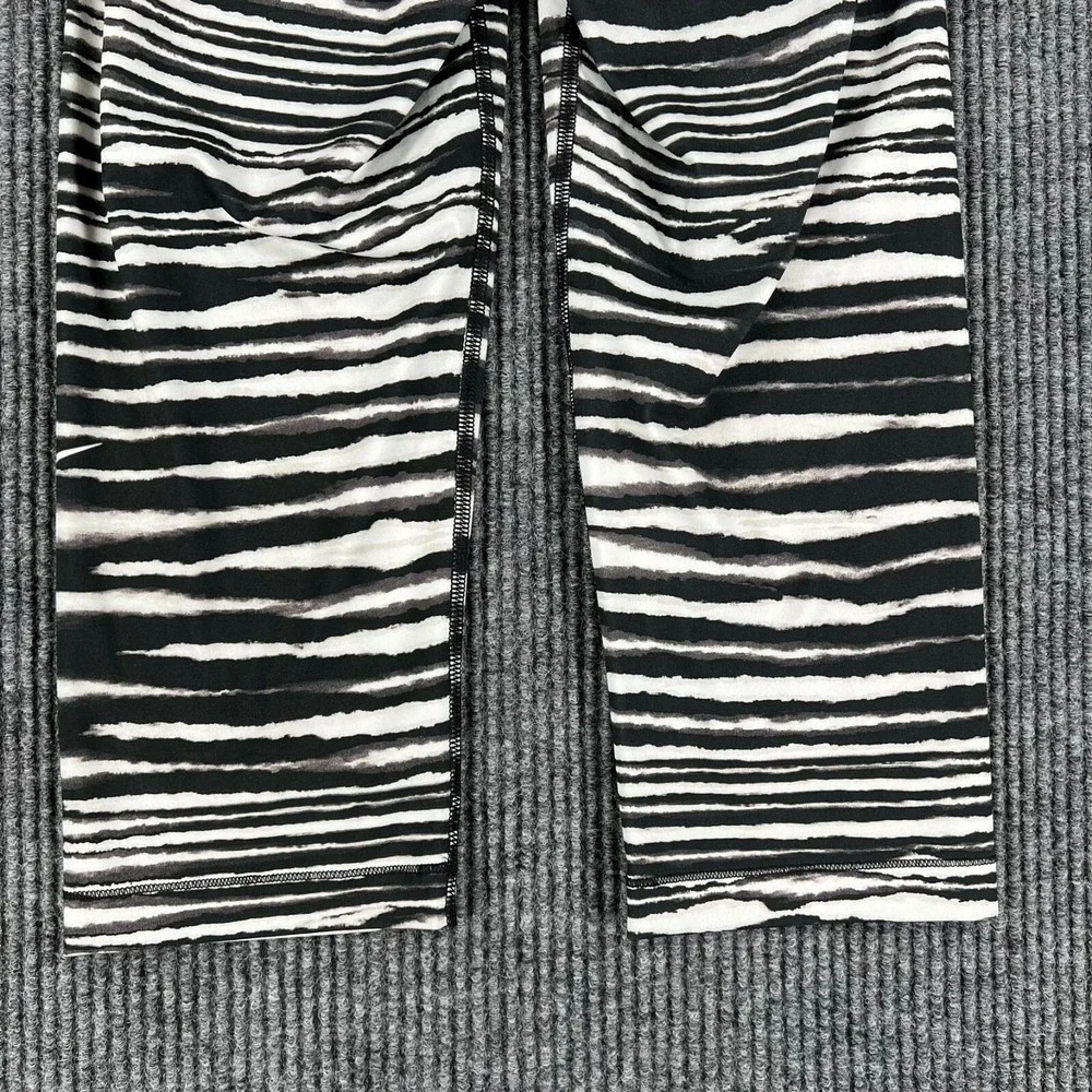 Nike Pro Leggings Womens Medium Black Striped Active Workout Casual Gym Run
